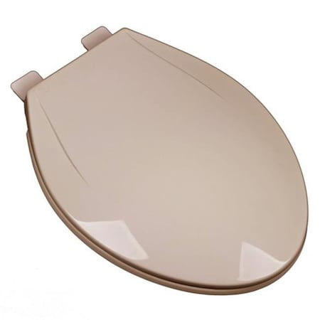 Plumbing Technologies Plumbing Technologies 2F1E6-30 Slow Close Plastic Elongated Contemporary Design Toilet Seat; Fawn Beige 2F1E6-30